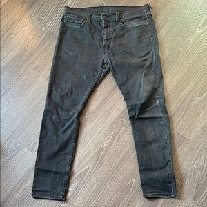 Levi's Men's Black Faded Skinny Jeans